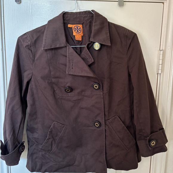 Tory Burch Dark Brown Peacoat for Women - Picture 1 of 8